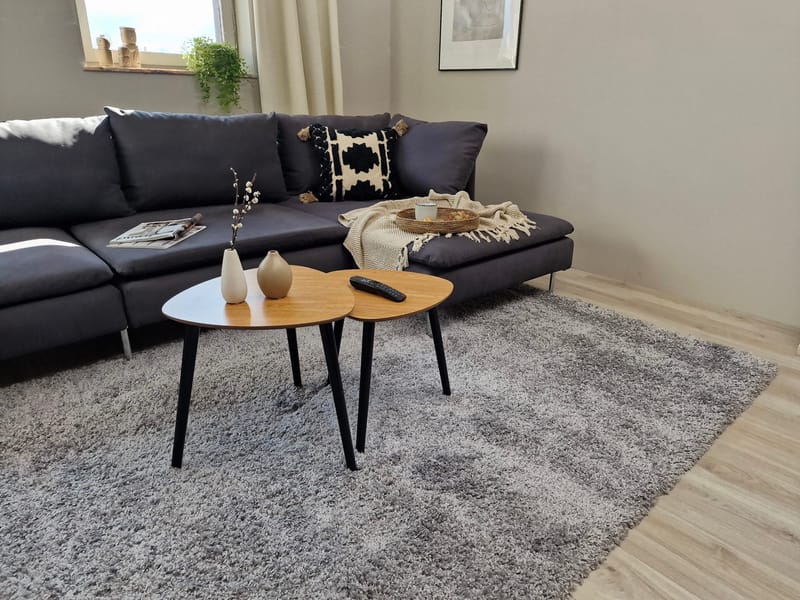 Lounge Ryeteppe 160x230 cm Rektangulær - Sølv - Tekstiler & tepper - Teppe & matte - Moderne matte - Ryetepper