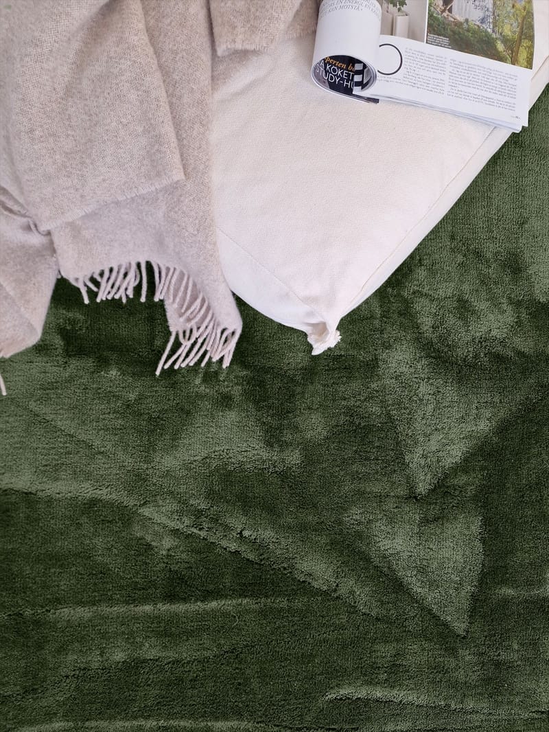 Cozy Ryeteppe 133x190 cm Rektangulær - Grønn - Tekstiler & tepper - Teppe & matte - Moderne matte - Ryetepper