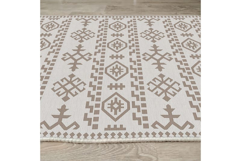 Ennoxeon Bomullsteppe 100x300 cm Rektangulær - Hvit - Tekstiler & tepper - Teppe & matte - Moderne matte - Bomullsmatter