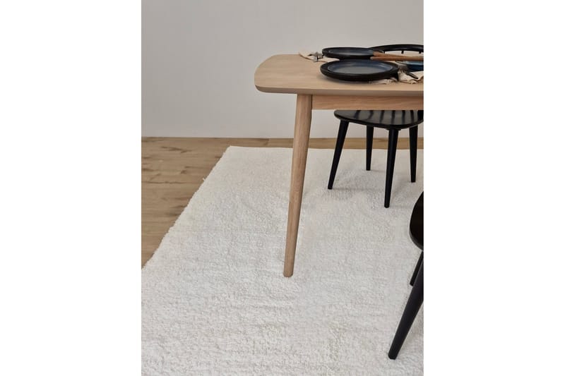 Falsterbo Bomullsteppe 135x195 cm - Hvit - Tekstiler & tepper - Teppe & matte - Moderne matte - Bomullsmatter