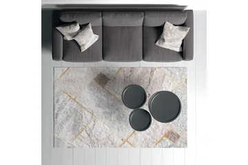 Dina Bomullsteppe 100x300 cm Rektangulær - Hvit - Tekstiler & tepper - Teppe & matte - Moderne matte - Bomullsmatter