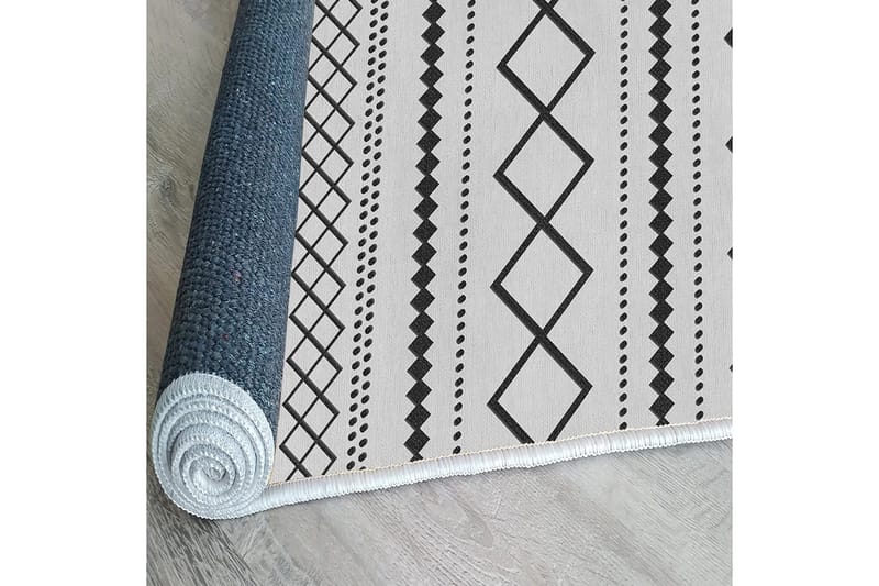 Dali Bomullsteppe 100x300 cm Rektangulær - Hvit - Tekstiler & tepper - Teppe & matte - Moderne matte - Bomullsmatter