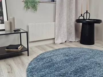 Lounge Ryeteppe Rundt 240 cm - Petrolblå - Tekstiler & tepper - Teppe & matte - Moderne matte - Ryetepper