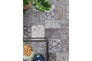 Patchwork Wiltonteppe 300x400 cm Rektangulær - Grå - Tekstiler & tepper - Teppe & matte - Moderne matte - Friezematte