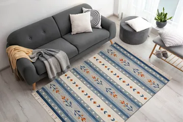 Fagersta Ullteppe 240x340 cm - Blå - Tekstiler & tepper - Teppe & matte - Moderne matte - Ullteppe