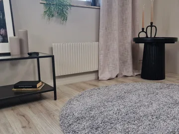 Lounge Ryeteppe Rund 200 cm - Sølv - Tekstiler & tepper - Teppe & matte - Moderne matte - Ryetepper