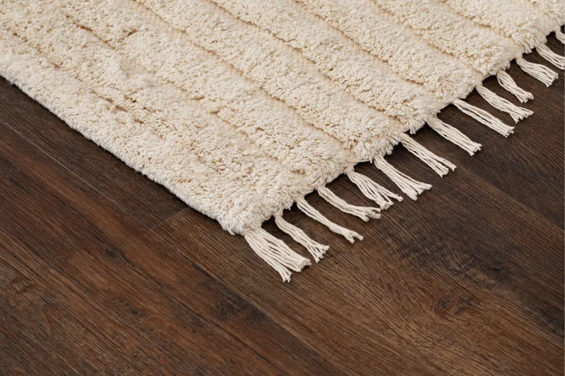 Marokko Bomullsteppe 160x230 cm - Krem - Tekstiler & tepper - Teppe & matte - Moderne matte - Bomullsmatter