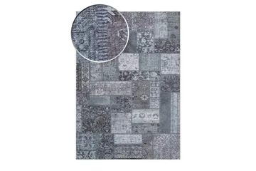 Patchwork Wiltonmatte 160x230 cm Rektangulær - Grå - Tekstiler & tepper - Teppe & matte - Moderne matte - Friezematte