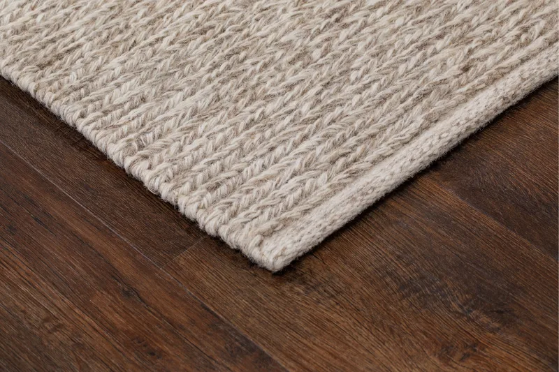 Dalarö Ullteppe 75x230 cm Rektangulær - Beige - Tekstiler & tepper - Teppe & matte - Moderne matte - Ullteppe