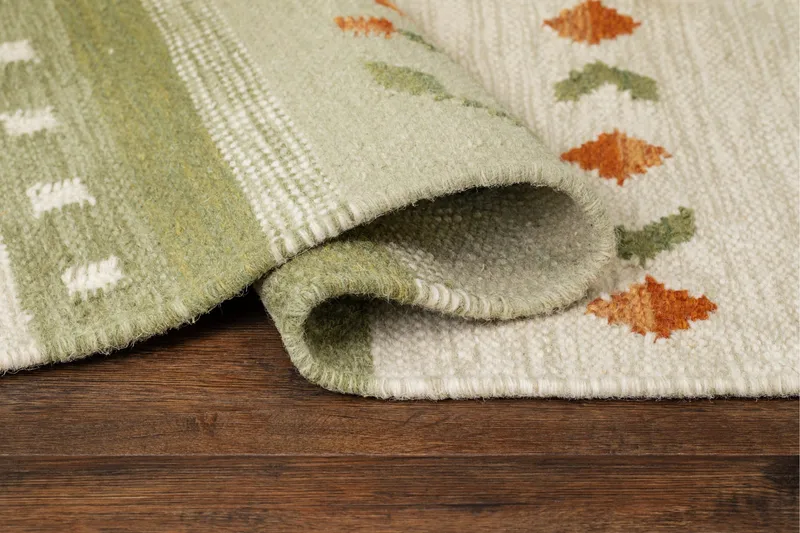 Fagersta Ullteppe 160x230 cm - Grønn - Tekstiler & tepper - Teppe & matte - Moderne matte - Ullteppe