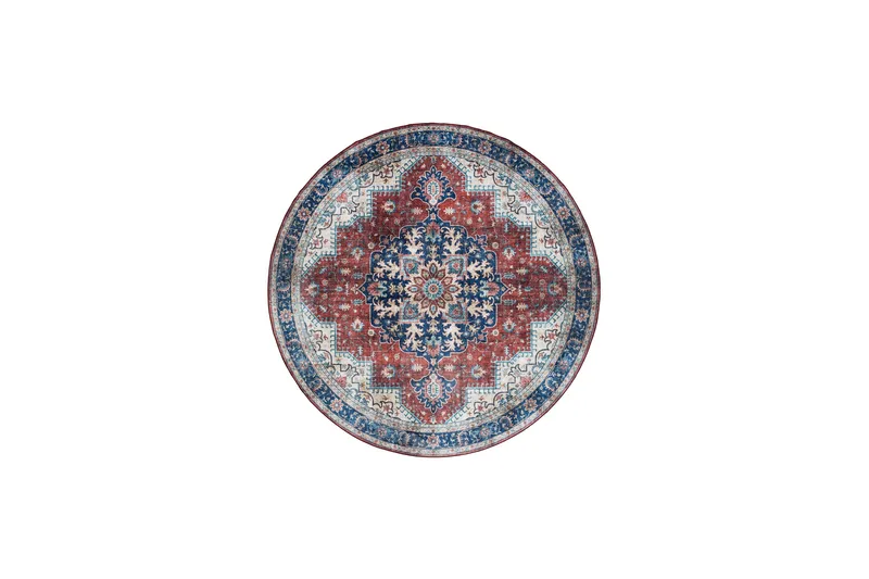 Tarfaya Frizematte Rund 240 cm, Rød