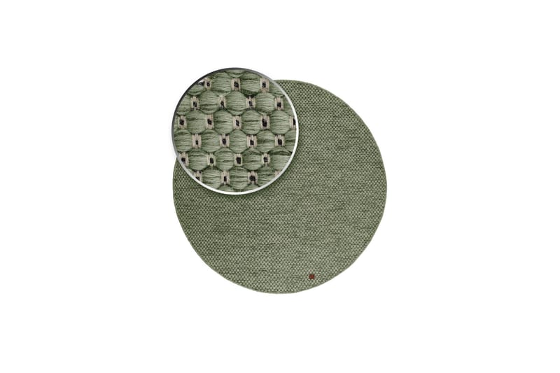 Torekov Ullteppe Rund 200 cm - Grønn - Tekstiler & tepper - Teppe & matte - Moderne matte - Ullteppe