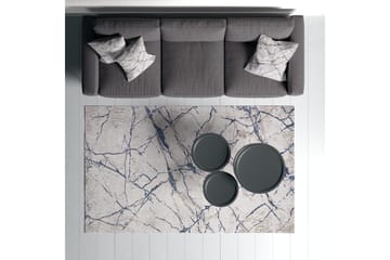 Masahiko Bomullsteppe 100x300 cm Rektangulær - Blå - Tekstiler & tepper - Teppe & matte - Moderne matte - Bomullsmatter