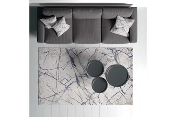 Masahiko Bomullsteppe 100x300 cm Rektangulær - Blå - Tekstiler & tepper - Teppe & matte - Moderne matte - Bomullsmatter