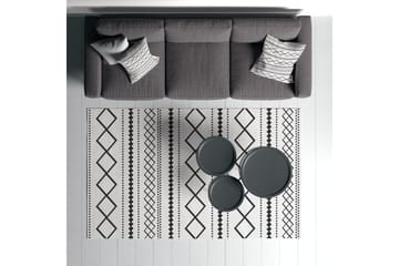 Dali Bomullsteppe 100x300 cm Rektangulær - Hvit - Tekstiler & tepper - Teppe & matte - Moderne matte - Bomullsmatter