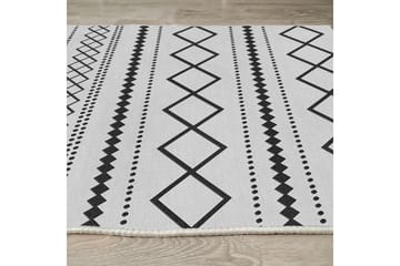 Dali Bomullsteppe 100x300 cm Rektangulær - Hvit - Tekstiler & tepper - Teppe & matte - Moderne matte - Bomullsmatter