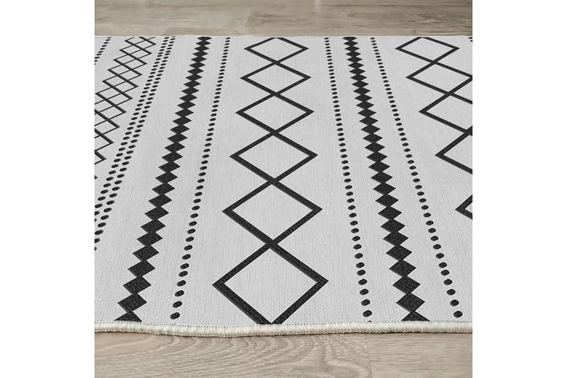 Dali Bomullsteppe 100x300 cm Rektangulær - Hvit - Tekstiler & tepper - Teppe & matte - Moderne matte - Bomullsmatter