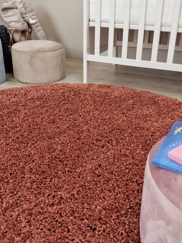 Lounge Ryeteppe Rundt 240 cm - Kobber - Tekstiler & tepper - Teppe & matte - Moderne matte - Ryetepper