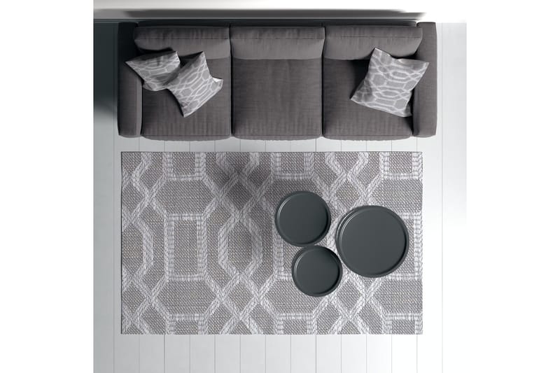 Magma Bomullsteppe 160x230 cm Rektangulær - Grå - Tekstiler & tepper - Teppe & matte - Moderne matte - Bomullsmatter