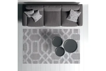 Magma Bomullsteppe 100x300 cm Rektangulær - Grå - Tekstiler & tepper - Teppe & matte - Moderne matte - Bomullsmatter