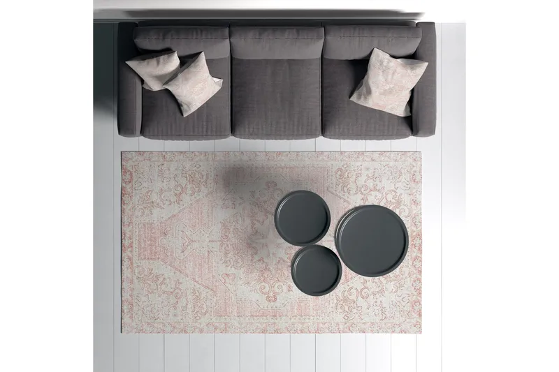 Nilam Bomullsteppe 160x230 cm Rektangulær - Krem - Tekstiler & tepper - Teppe & matte - Moderne matte - Bomullsmatter