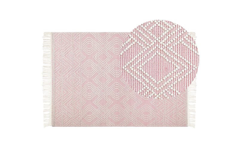 Adana Ryeteppe 160x230 cm - Rosa - Tekstiler & tepper - Teppe & matte - Moderne matte - Ullteppe