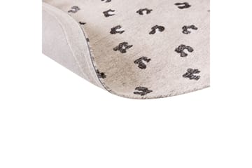 Afis Ryeteppe 140 cm Rund - Beige - Tekstiler & tepper - Teppe & matte - Moderne matte - Ryetepper