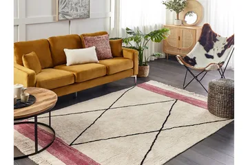 Afsar Bomullsteppe 140x200 cm - Beige - Tekstiler & tepper - Teppe & matte - Moderne matte - Bomullsmatter