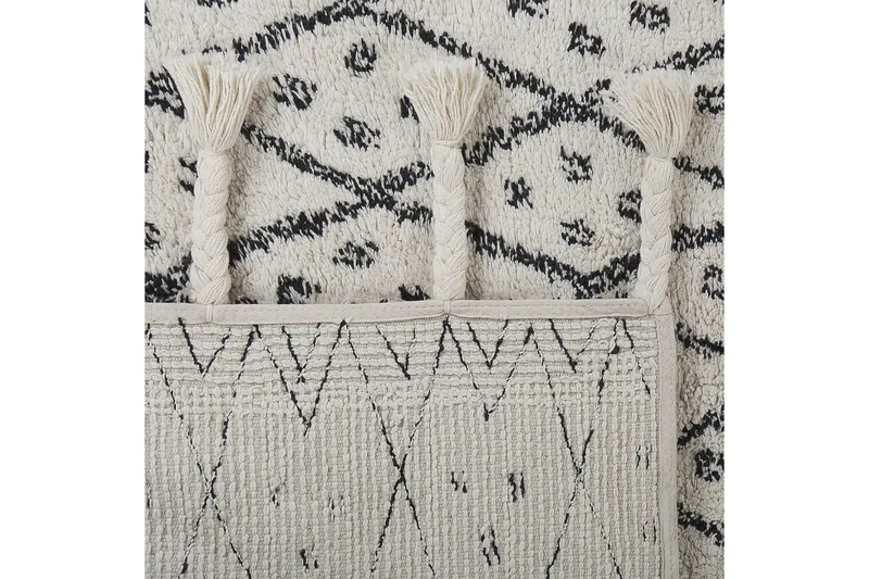 Agadir Bomullsteppe 160x230 cm - Svart/hvit - Tekstiler & tepper - Teppe & matte - Moderne matte - Bomullsmatter