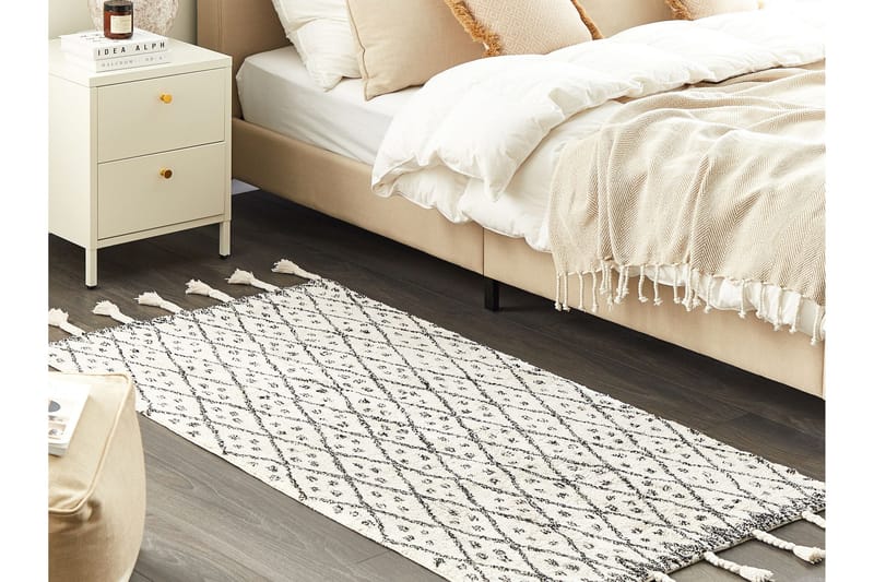 Agadir Bomullsteppe 80x150 cm - Svart/hvit - Tekstiler & tepper - Teppe & matte - Moderne matte - Bomullsmatter