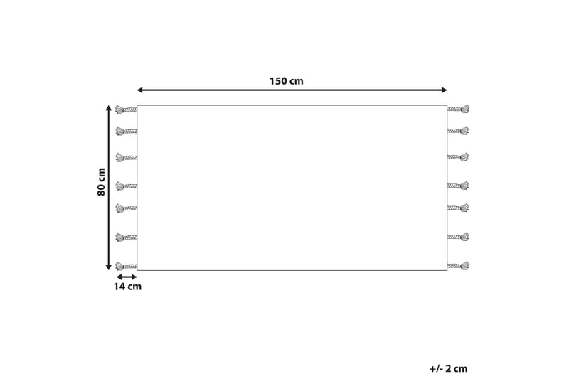 Agadir Bomullsteppe 80x150 cm - Svart/hvit - Tekstiler & tepper - Teppe & matte - Moderne matte - Bomullsmatter