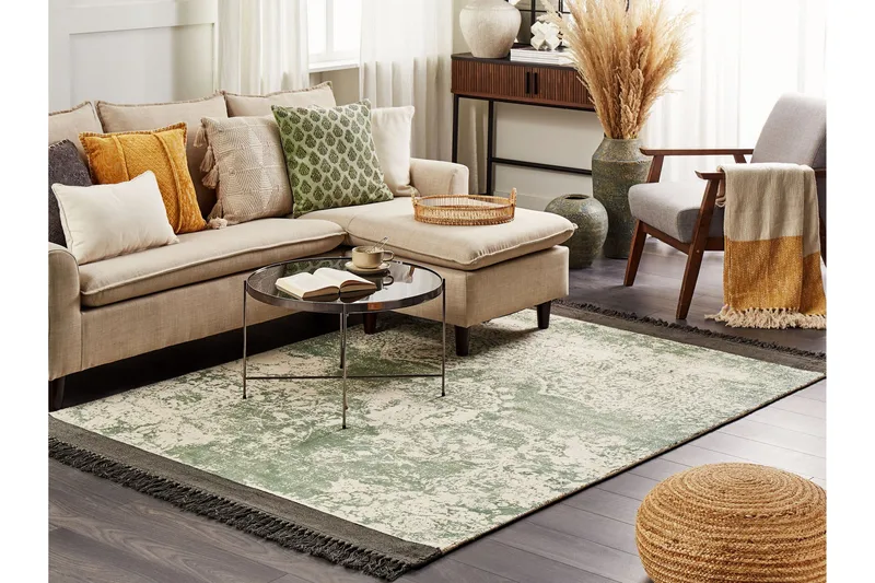 Akarsu Viskosematte 140x200 cm - Grønn - Tekstiler & tepper - Teppe & matte - Moderne matte - Viskosematter