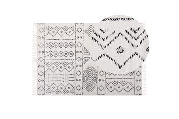 Alkent Ullteppe 140x200 cm - Svart/hvit - Tekstiler & tepper - Teppe & matte - Moderne matte - Ullteppe