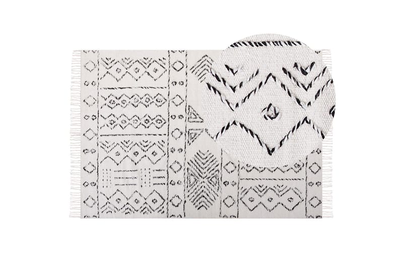 Alkent Ullteppe 160x230 cm - Svart/hvit - Tekstiler & tepper - Teppe & matte - Moderne matte - Ullteppe