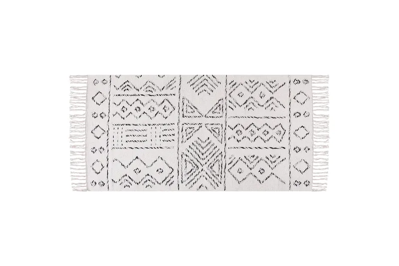 Alkent Ullteppe 80x150 cm, Svart/hvit