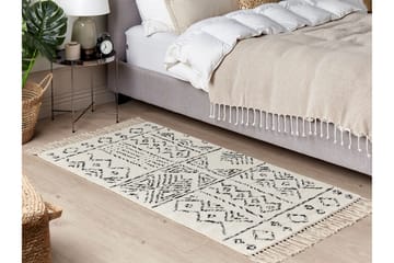 Alkent Ullteppe 80x150 cm - Svart/hvit - Tekstiler & tepper - Teppe & matte - Moderne matte - Ullteppe