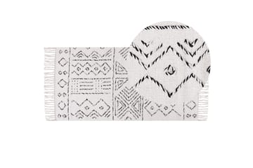 Alkent Ullteppe 80x150 cm - Svart/hvit - Tekstiler & tepper - Teppe & matte - Moderne matte - Ullteppe