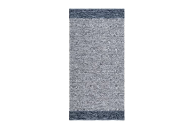 Alva Bomullsteppe 75x150 cm Oval - Blå - Tekstiler & tepper - Teppe & matte - Moderne matte - Bomullsmatter