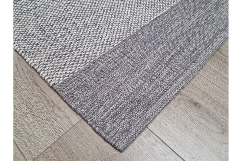Alva Bomullsteppe 75x150 cm Oval - Grå - Tekstiler & tepper - Teppe & matte - Moderne matte - Bomullsmatter