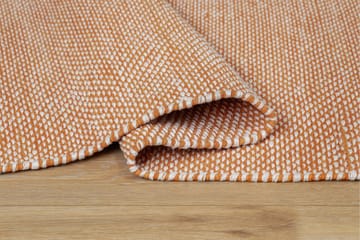 Alva Bomullsteppe 75x150 cm Oval - Oransje - Tekstiler & tepper - Teppe & matte - Moderne matte - Bomullsmatter