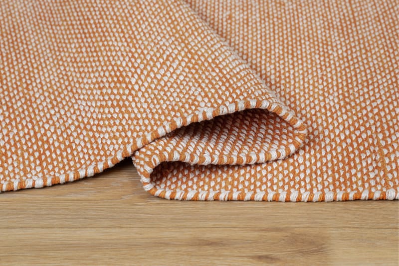 Alva Bomullsteppe 75x150 cm Oval - Oransje - Tekstiler & tepper - Teppe & matte - Moderne matte - Bomullsmatter