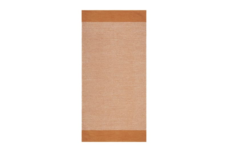 Alva Bomullsteppe 75x150 cm Oval - Oransje - Tekstiler & tepper - Teppe & matte - Moderne matte - Bomullsmatter