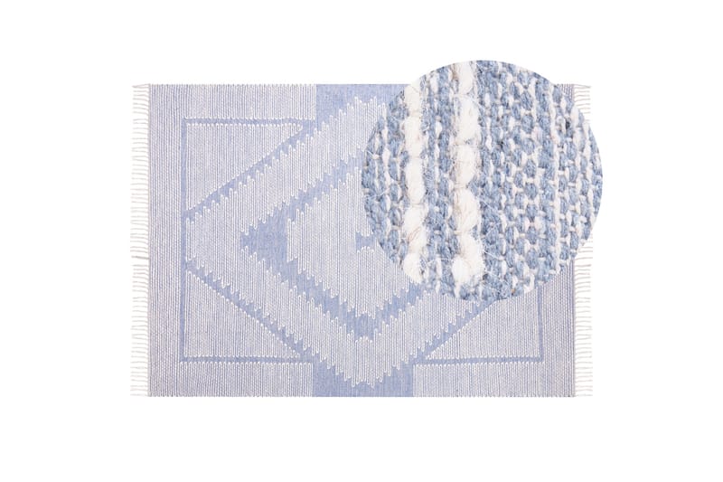 Ansar Bomullsteppe 140x200 cm - Blå - Tekstiler & tepper - Teppe & matte - Moderne matte - Bomullsmatter