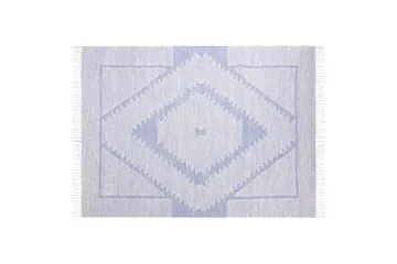 Ansar Bomullsteppe 140x200 cm - Blå - Tekstiler & tepper - Teppe & matte - Moderne matte - Bomullsmatter