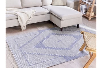 Ansar Bomullsteppe 140x200 cm - Blå - Tekstiler & tepper - Teppe & matte - Moderne matte - Bomullsmatter
