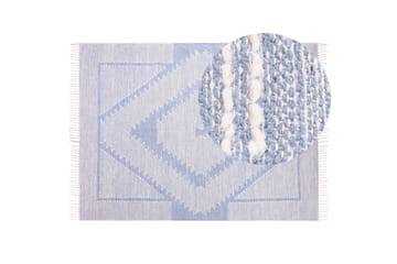 Ansar Bomullsteppe 160x230 cm - Blå - Tekstiler & tepper - Teppe & matte - Moderne matte - Bomullsmatter