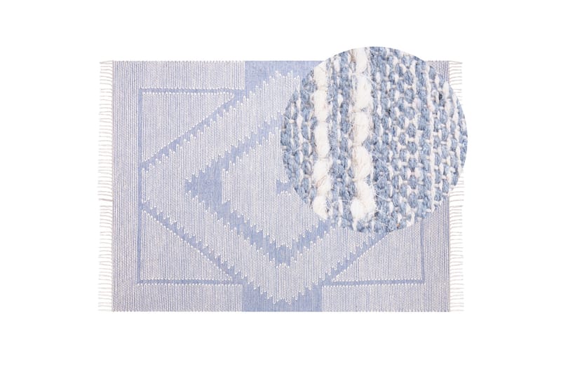 Ansar Bomullsteppe 160x230 cm - Blå - Tekstiler & tepper - Teppe & matte - Moderne matte - Bomullsmatter
