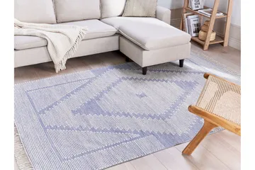 Ansar Bomullsteppe 160x230 cm - Blå - Tekstiler & tepper - Teppe & matte - Moderne matte - Bomullsmatter