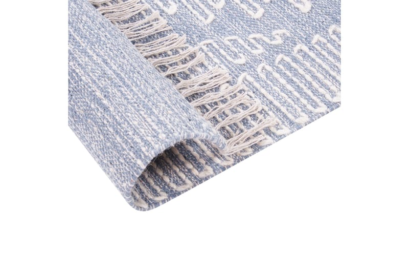 Ansar Bomullsteppe 80x150 cm - Blå - Tekstiler & tepper - Teppe & matte - Moderne matte - Bomullsmatter