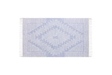 Ansar Bomullsteppe 80x150 cm - Blå - Tekstiler & tepper - Teppe & matte - Moderne matte - Bomullsmatter